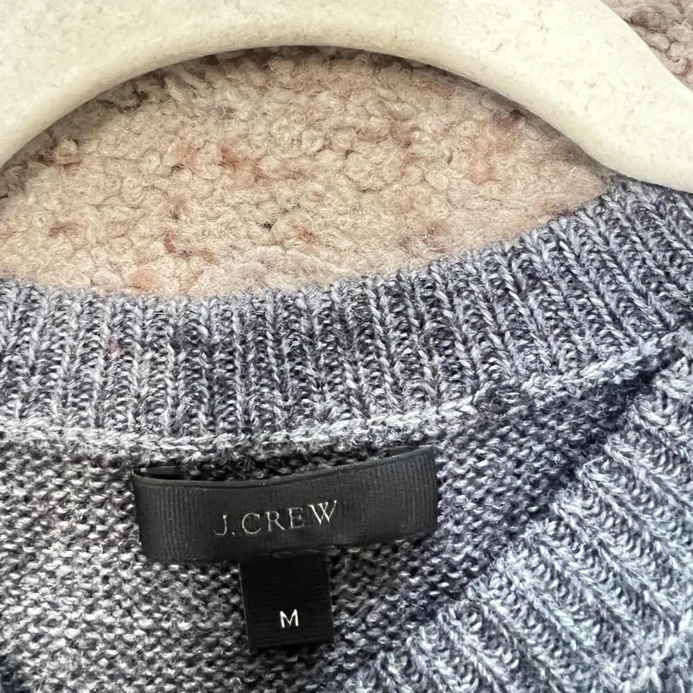 J. Crew Abstract Fair Isle Tribal Pullover Sweater Size Medium Wool Mohair Blend - Picture 9 of 10